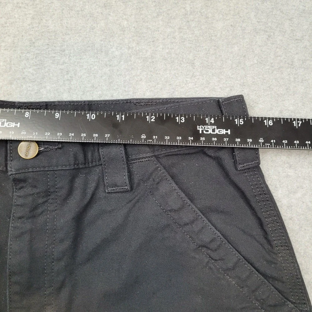 Carhartt Carpenter Shorts Mens 32x10 Black B147 BLK Canvas Utility Work